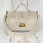 Mira XO Silver & White Two-Tone Tejus Print