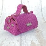 Kach Purple Diamond Abstract Leather