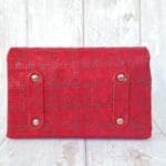Di'Ja Raspberry & Black Abstract Check Leather