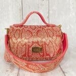 Mira XO Pink & Gold Python Print Leather