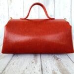 Mila Red Lizard Print Leather
