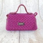 Kach Purple Diamond Abstract Leather