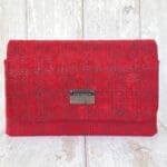 Di'Ja Raspberry & Black Abstract Check Leather