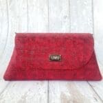 Mona Raspberry & Black Abstract Check Leather
