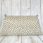 Mona Black And White Poka Dot Print Leather