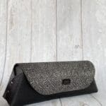 Lyla Black & Silver Snake Print And Black Embossed Haircell Leather