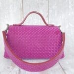 Mira XO Purple Diamond Abstract Leather