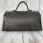 Mila Black & Bronze Pebble Grain Leather