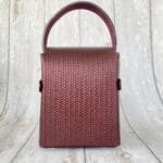 Dupe Burgundy Woven Leather Print