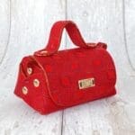 Kach Red Bulb Abstract On Suede