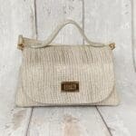 Mira XO Silver & White Two-Tone Tejus Print