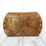 Mags Gold Glitter On Brown Suede