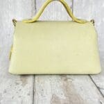 Mira Pastel Yellow Lizard Print Leather
