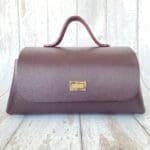 Mila Burgundy Pebble Grain Leather