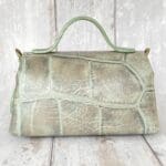 Mira Mint Green Giant Crocco Embossed Leather