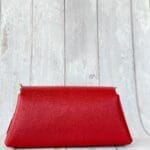 Mona Red Lizard Print Leather