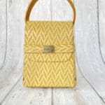 Dupe Yellow & White Herringbone Leather