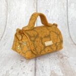 Kach Grey Crackled Print on Yellow Suede