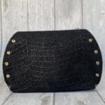 Mags Black Shiny Crocco Print And Black Shiny Epi-Lite
