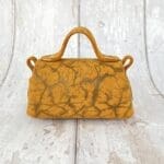 Kach Grey Crackled Print on Yellow Suede
