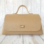 Mila Beige Pebble Grain Leather