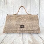 Mila Natural Lizard Print Leather