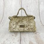 Kach Gold & Green Sponge effect leather