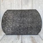 Mags Black & Silver Snake Print And Black Embossed Haircell Leather