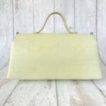 Mila Pastel Yellow Lizard Print Leather