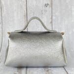 Mira Silver Crumpled Leather