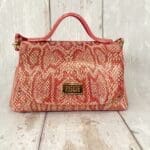 Mira XO Pink & Gold Python Print Leather