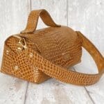 Mira XO Brown Crocco Print Leather