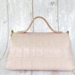 Mira Pink Crocco Embossed Leather