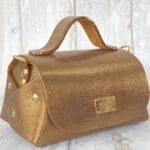 Mira Bronze & Brown Tejus Lizard Print Leather