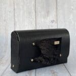 Jare Black Embossed Haircell Leather And Black & Gold Sponge Print
