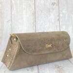 Maya 2.0 Bronze Metallic Saffiano Print Leather