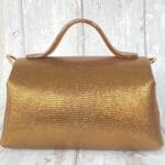 Mira Bronze & Brown Tejus Lizard Print Leather