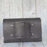 Jare Dark Grey Micro Sequined Print Leather