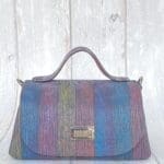 Mira Multicolour Rainbow Stripe Print On Suede