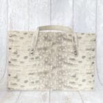 Ally Grey And Cream Lizard Print Leather