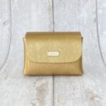 Mimz Gold Pinstripes Leather