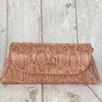 Maya 2.0 Pink, Gold Python Print Leather