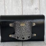 Jare Black Epi-Lite Print Leather & Silver Abstract Glove