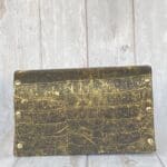 Jare Gold And Black Crocco Print Leather