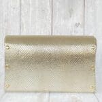 Jare Gold Snake Print Leather