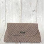 Maya Brown Herringbone Stitch Print