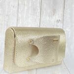 Jare Gold Snake Print Leather