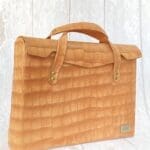 Ally Light Brown Crocco Embossed Leather