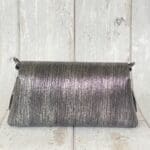 Maya Silver And Black Pinstripe Leather