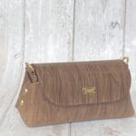 Maya Brown Wood Grain Print Leather